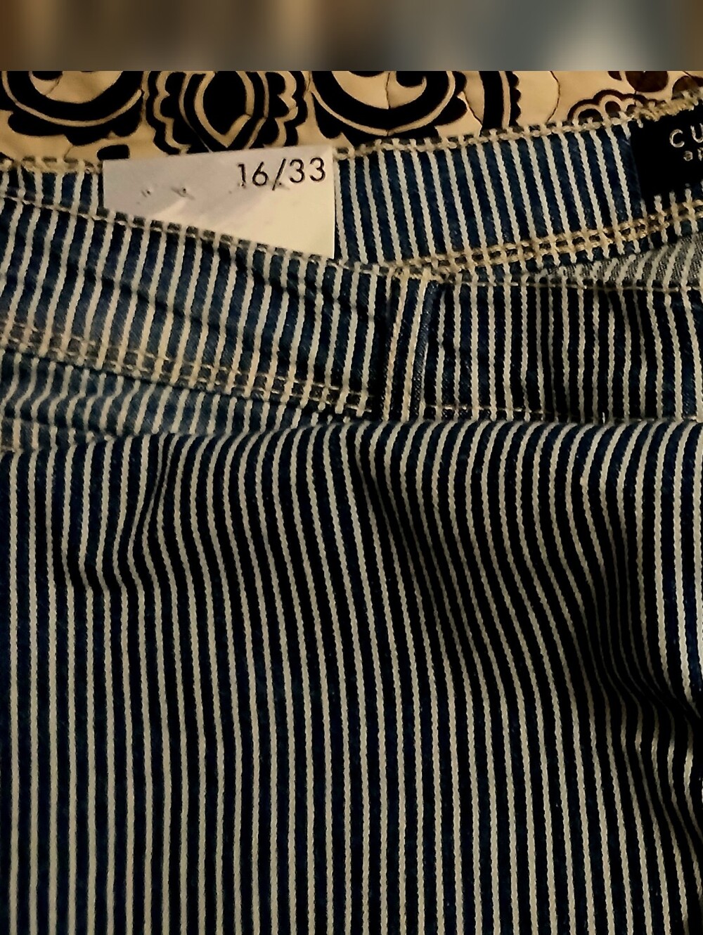 ASOS Curve Blue and White Striped Overalls